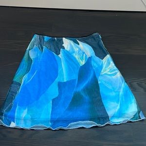 blue mini skirt